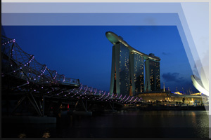 Cityfoto 24 - Singapur, Marina Bay Sands bei Nacht